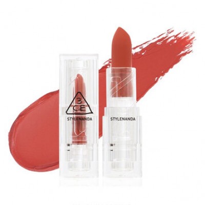 Son Thỏi Lì 3CE Vỏ Trong Suốt Focus On Me - Đỏ San Hô 3.5g