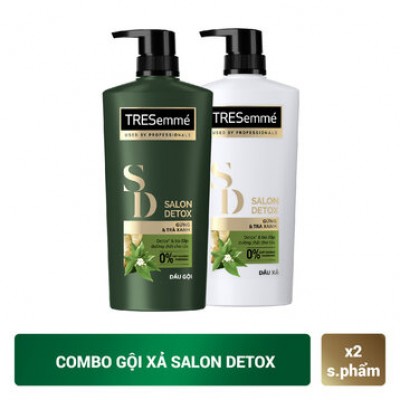 Bộ Gội Xả TRESemmé Detox Tóc Chắc Khoẻ 640g + 620g
