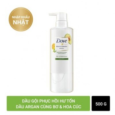 Dầu Gội Dove Phục Hồi Hư Tổn Chiết Xuất Bơ & Dầu Argan 500g
