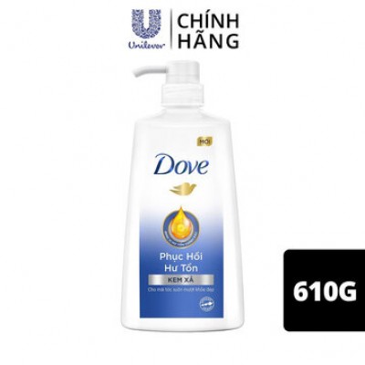 Kem Xả Dove Phục Hồi Hư Tổn Cho Tóc Chắc Khỏe (Mới) 610g